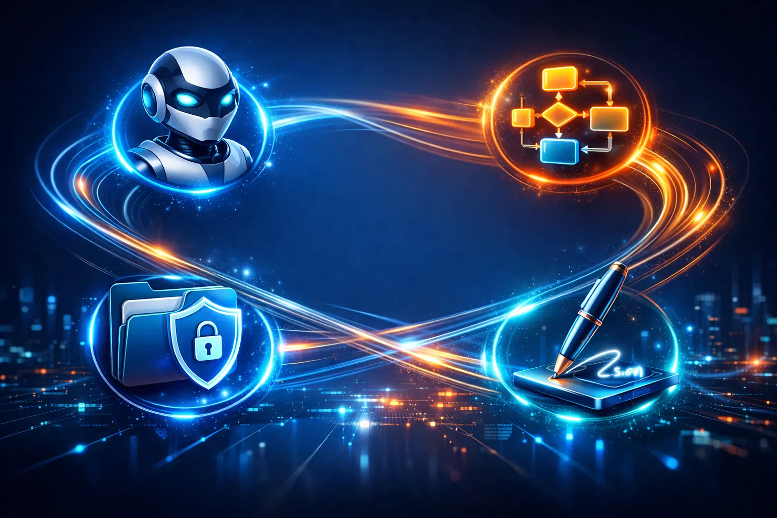 Ecossistema integrado THR Tecnologia — RPA, iBPMS, ECM e S-SIGN